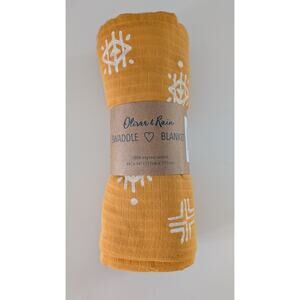 Oliver & Rain Organic Cotton Swaddle Blanket NEW!